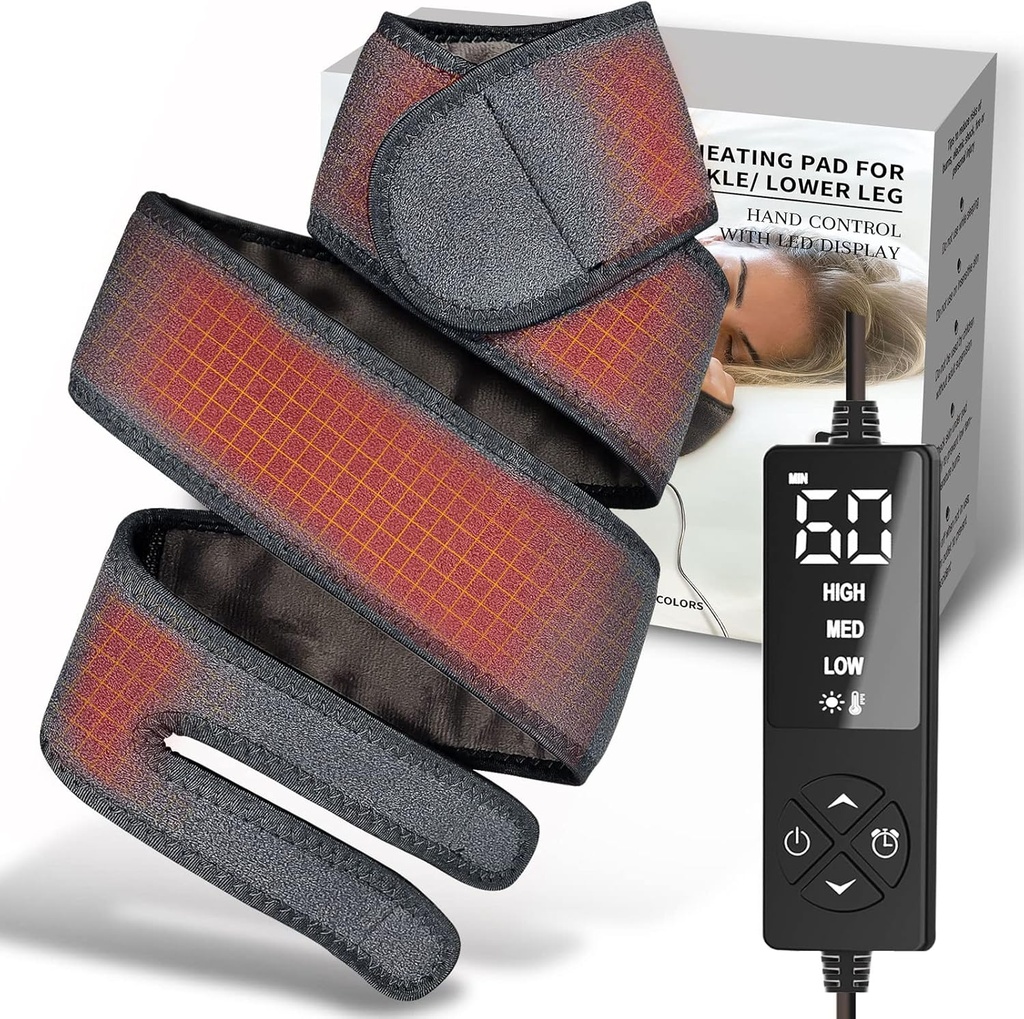 Long Small Heating Pad for Hands Wrist Arm Elbow Doin Relief, Heated Wrap for Golfers Tennis Elbow, Cubital Carpal Tunnel, Knee Joint Arthritis Leg Ankle Plantar Fasciitis, Achilles Tendonitis
