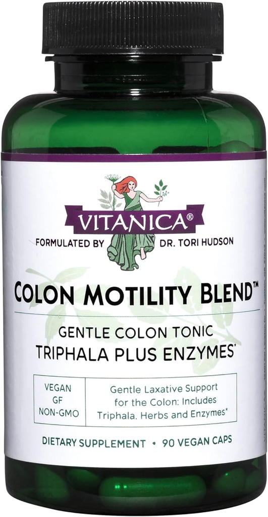 Vitanica Colon Motility Blend, Colon Support, Vegan, 90 cápsulas