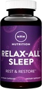 MRM Nutrición Relax-All ® Sleep ← Ayuda a usted Fall Asleep  tolera Restablecimiento + Restablecimiento Dormir Silencio con Melatonin + Ashwagandha eterna Buenas noches Dormir sin sentir aturdido  Vegan + Gluten Free ← 30 Servings