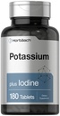 Horbäach Potassium Chloride Suplemento Silencio Plus Iodine TEN 180 Tablets Vegetarian ← Non-GMO y Gluten Free