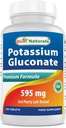 Best Naturals Potasio Gluconato Suplemento 595 Mg Tablet, 250Count