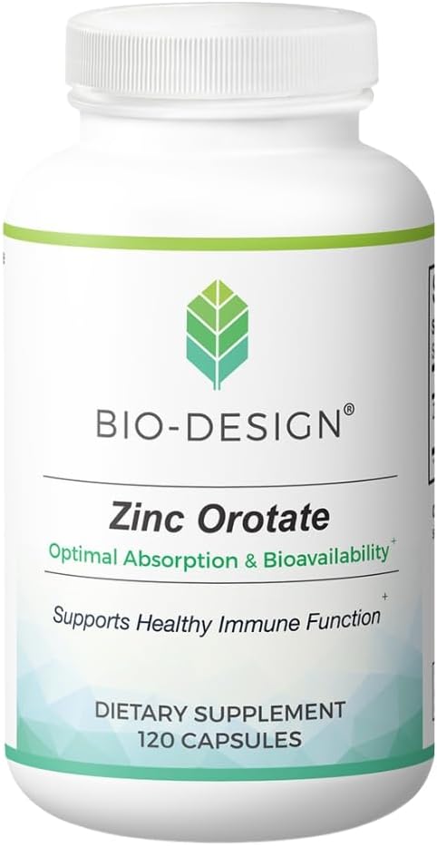 Zinc Orotate - Bioavailable Chelated Mineral Supplement - 20mg per Capsule- Supports Immune &amp; Metabolic Health - Vegan Friendly - 120 Capsules