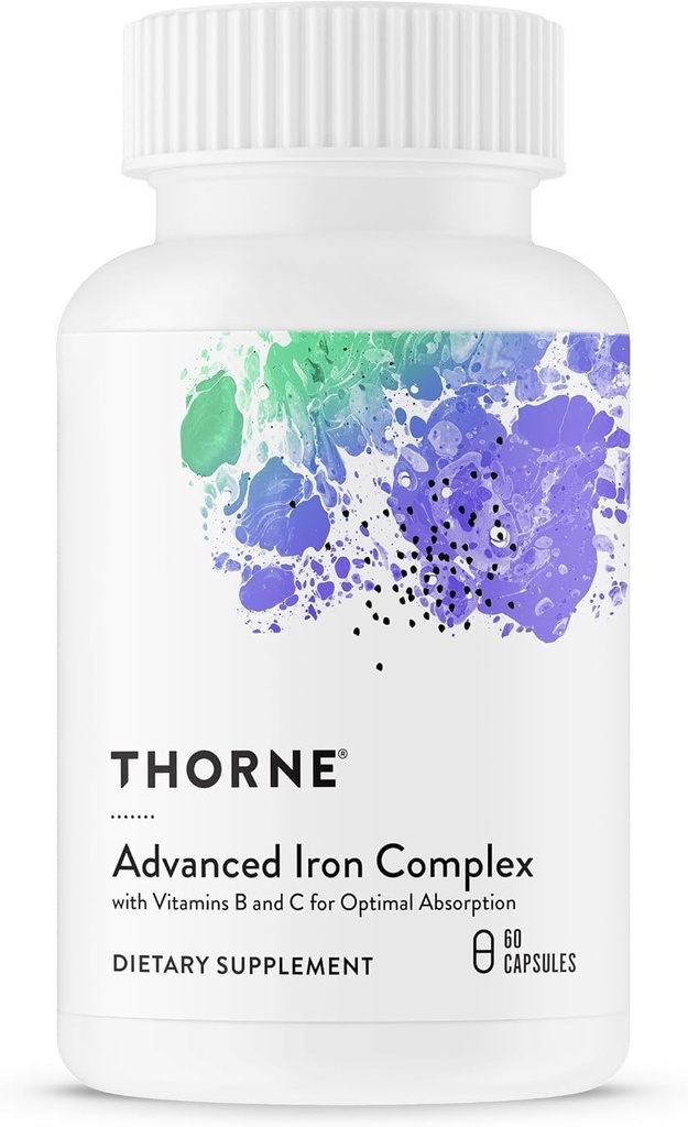 THORNE - Ferrasorb - 36 mg Hierro con Nutrientes Esenciales - Full Blood Support Formula* - Elemental Iron, Folate, B y C Vitaminas para la Absorción Optimal - Sin gluten - 60 Servimientos