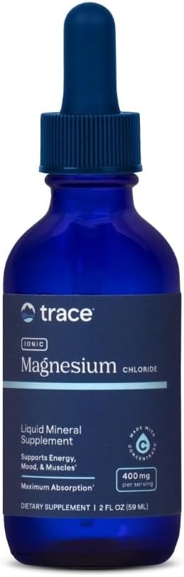 Magnesio Iónico Trace Minerals - Magnesio Iónico Líquido para soportar funciones corporales esenciales - Energía, Inmune, Muscle & Nerve Soporte - Natural - Minerales Full-Spectrum - 2 fl oz