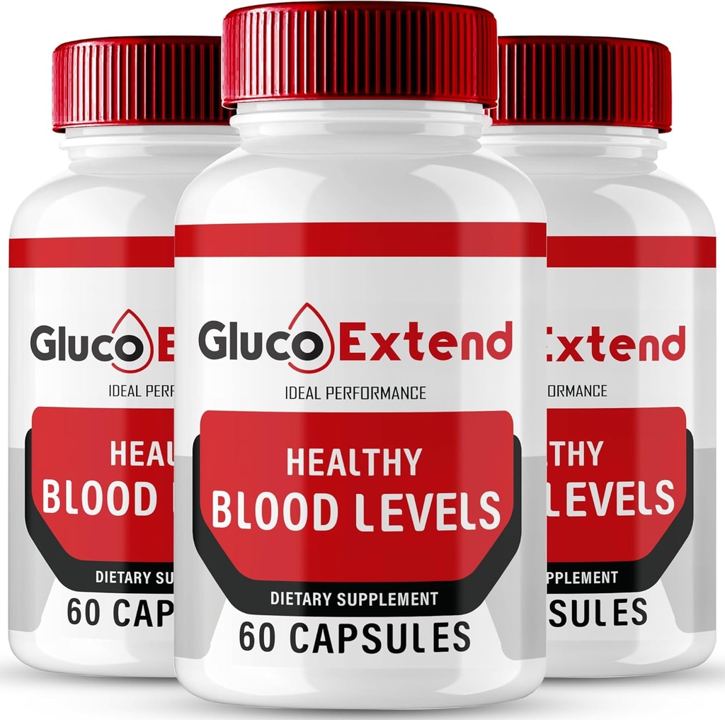 Gluco Extend Capsules, GlucoExtend Support Fórmula Suplemento Pills - Máxima Fuerza, Gluco Extend Health & Wellness All Natural Formula, Oficial GlucoExtend Health Capsules Reseñas (3 Pack)