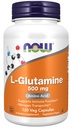 AHORA Suplementos de alimentos, L-Glutamina 500 mg, Transporter de nitrógeno*, Aminoácidos, 120 cápsulas de veg
