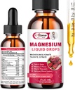 High Absorption Magnesium Liquid Supplement 1000MG, Complex with Magnesium Glycinate 500MG, Citrate,Taurate for Bio-Availability. 3 TOP Magnesiums in One Supplement-Strawberry Flavor