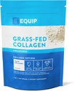 Equip Foods Grass Fed Collagen Powder ANTE Hidrolyzed Bovine Collagen Peptides with Amino Acids ANTE Prime Beef Collagen for Healthy Joints, Skin & Nails ← Non-GMO, Paleo Friendly ← 30 Servings, Unflavored