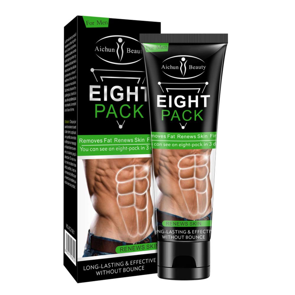 AICHUN BEAUTY Eight Pack Para Hombre fuerte Waist Manly Torso Smooth Lines Press Fitness Belly Burning Muscle Fat Remove Renews Skin Weight Loss Slimming Cream 80g