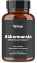 Akkermansia Probiótico con fibra prebiótica, Aumenta la producción GLP-1, Testado de Terceros, 100M AFU Live Strain for Gut Health for People (2024New, 30Capsules, 1Pack)