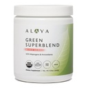 Alaya Orgánica Super Verde Polvo - Premium Verde Jugo Superalimentos Suplemento Polvo - Adaptógenos, Antioxidantes &amp; Probióticos Blend - USDA Orgánica, No-GMO, Vegan - 30 Servimientos (Mixed Berry)