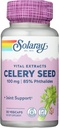 SOLARAY Celery Seed Extract 100 mg TENIDO 85% Phthalides TENIDO Asistencia sanitaria conjunta general TENIDO Non-GMO, Vegan TEN 30 VegCaps