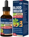 Circulación de sangre Caballo Chestnut Extracto gotas líquidas, Castaño de Indias y Diosmina para la Circulacion y Varices, Suplemento de óxido nítrico para Flujo de sangre, Presión y Salud del Corazón.2 oz