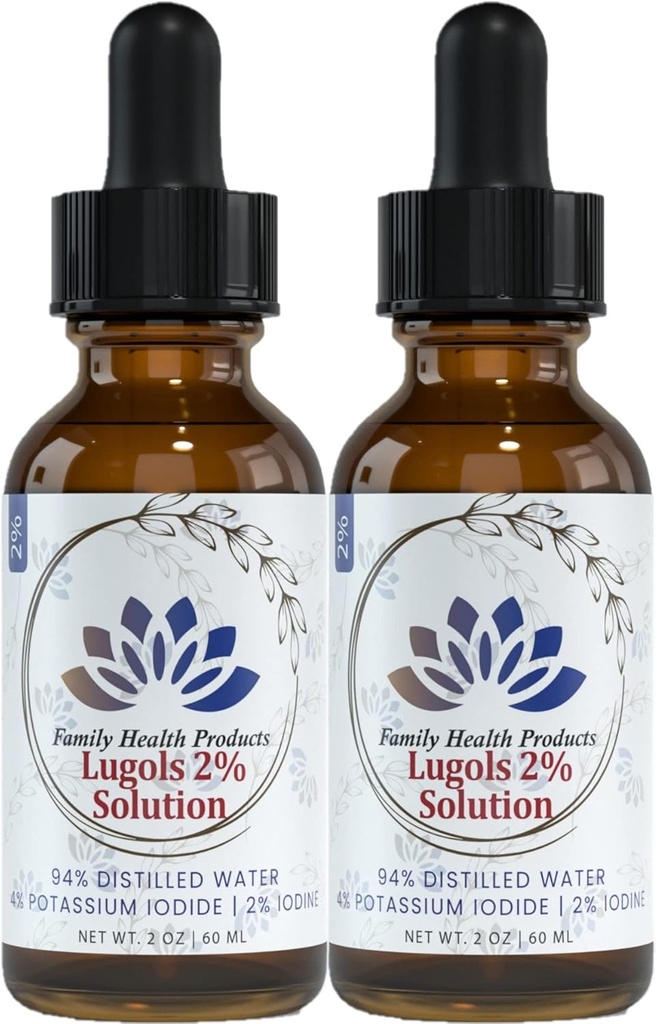 Lugols Iodine Solution 2% 2 fl oz Liquid Drops Previous Potassium Iodide Solution 2 Percent Iodine Drops Previous 1200 Liquid Drops by Family Health Products