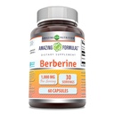 Amazing Formulas Berberine 1000mg Por Serving 60 Capsules Suplemento Silencio No GMO Silencioso Gluten Libre Silencio Made in USA