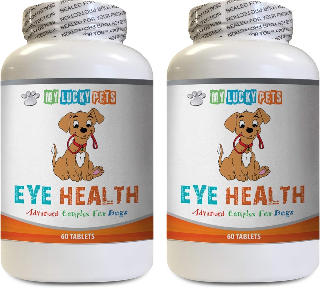 Suplemento Ojo Perro - Salud Ojo Perro - Fórmula avanzada - Ventajas Visión - Soporte Inmunitario - Dog Vitamin Heart - 2 Bottles (120 Treats)