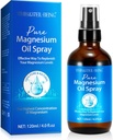 Espray de magnesio, Puro Aceite de Magnesio Natural en Botella de vidrio, Fácil de absorber y Usar 120 ml