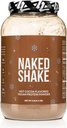 Afeitado desnudo - Caliente Cocoa Protein Shake - Polvo de proteínas de origen vegetal con aceite de Mct - Sin gluten, libre de soja, sin gmos o dulces artificiales - 30 Actuaciones