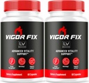(2 Pack) Píldoras Vigor Fix, Vigor Fix, Vigor Fix Fórmula avanzada, Vigor Fix, Vigor Fix Vitamina, Píldoras VigorFix 120 Cápsulas para 2 meses