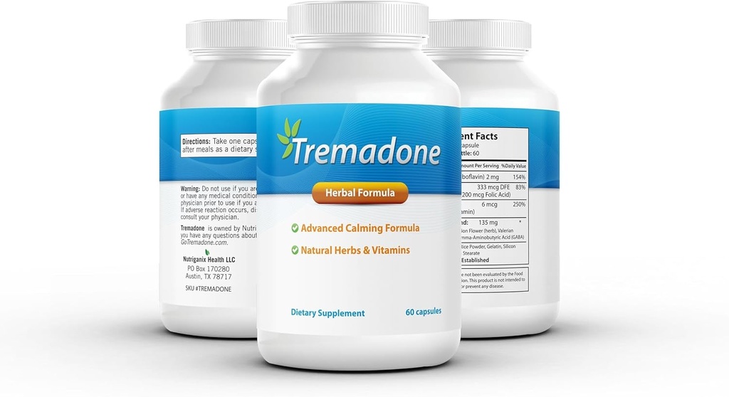 Suplemento esencial para el alivio del temblor de mano, brazo, cabeza, pierna, pies y cuerpo y sacudimiento - todo natural, sin gluten, sin lácteos por Nutriganix (3)