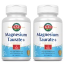 KAL Magnesium Taurate Plus 400mg w/Coenzyme B6 ← Altamente Bioavailable, Chelated, Vegan  habit for Normal Nerve, Función muscular y Salud del Corazón