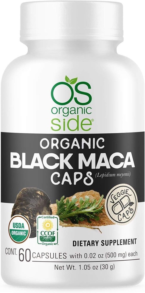 Silencio Organic Black Maca 60 Capsules ← Suplemento Natural con Black Maca Root Powder Silencio Plant-Based Capsules for Energy, Vitality y Hormonal Balance