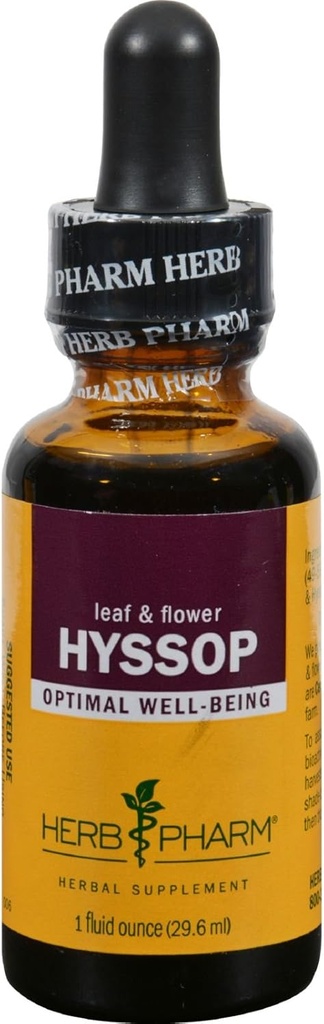 Herb Pharm Certified Organic Hyssop Liquid Extract - 1 Ounce