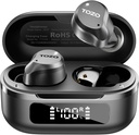 TOZO NC9 Hybrid Active Noise Canceling Wireless Earbuds, 6 Mics ENC Clear Call, IPX8 Waterproof, in Ear Bluetooth 5.3 Auriculares Stereo Bass Ear Buds 59H Tiempo de reproducción con pantalla LED 32 EQs vía APP
