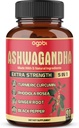 90 cápsulas - Aswagandha suplemento cápsulas - Ginger Root, Turmeric, Rhodiola Rosea &amp; Black Pepper