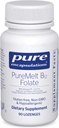 PureMelt B12 Folate - Active B Vitamin with L-5-MTHF - Metabolism Support > Red Blood Cell Function* - Non-GMO & Vegan - 90 Lozenges