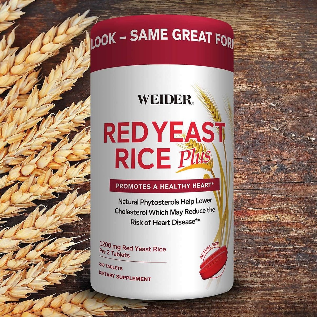 Red Yeast Rice Plus 1200 mg, 240 Tablets Plant Phytosterols 850 mg. per Serving .#B