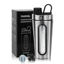 TOOFEEL Shaker Bottles for Protein Mixes 28 oz Stainless Steel Protein Shaker with 2 Mixing Ball, Not Stays Cold/Hot, Visible Window Metal Shaker Cups, Leakproof, BPA Free Bottle Shaker