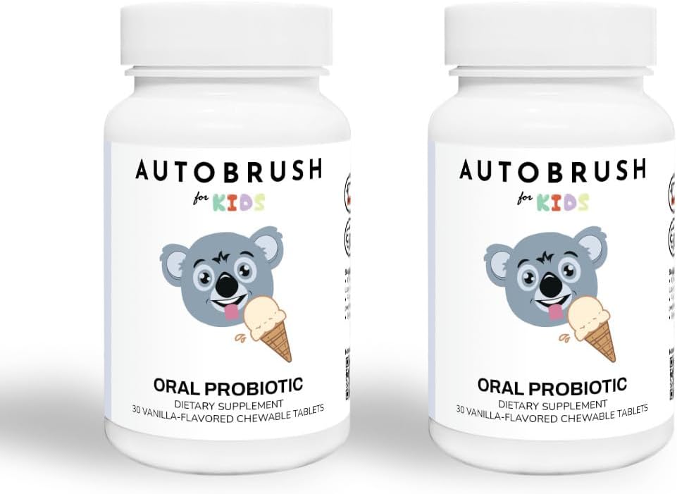autobrush Kids Oral-Care Slow Dissolve Probiotic Tablets ← Suplementos Dentales ← Los dientes más sanos y las gomas ← Boca Equilibrada Biome Tortura 30 Conde (Vanilla) (2)