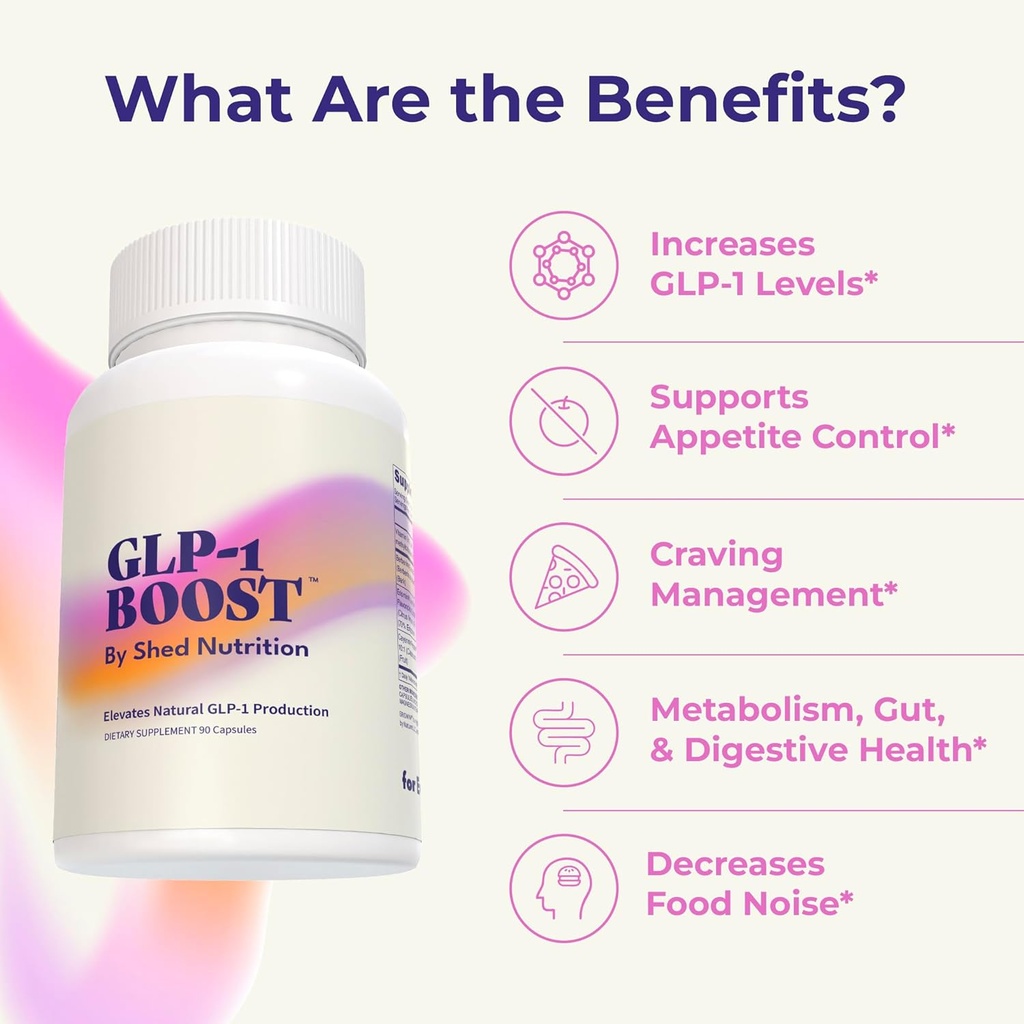 GLP-1 Suplemento de Boost para Mujeres y Hombres – Hambre y Metabolismo Apoyo con Eriomin, Berberine &amp; Capsaicin – Expert-Formulated to Support GLP1 Naturalmente – 1 cápsula antes de las comidas (90 cápsulas)