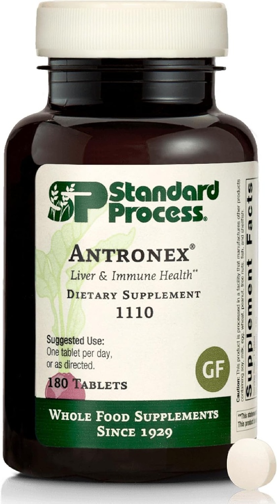 Standard Process Antronex - Liver Health Supplement - Gluten-Free, Non-Dairy " Non-Soy - 180 Tablets (180 Servings)