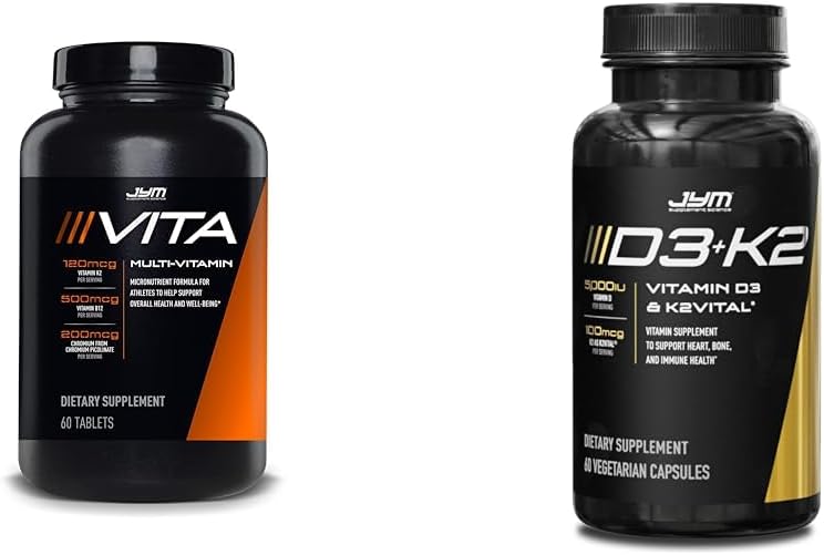 JYM Suplemento Ciencia Vita JYM Multivitamin, D3 & K2 Bone y soporte cardiovascular 60 Tablets