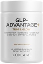 Codeage GLP-Advantage+ Supplement - Metabolic & GLP-1 Activity Support - Chromium, Berberine, Green Tea, Gymnema, Curcumin, Taurine, Resveratrol - Weight Management & Gut Health, Non-GMO - 60 cápsulas