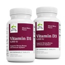 Terry Naturalmente Vitamina D3 - Bone Health & Bone Strength Support Supplement - Immune System & Brain Support - 5,000 IU Vitamina D Tablets with Mixed Berry Flavor - 90 Chewable Tablets (Pack of 2)