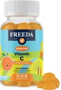 LIBERTAD Vitamina C Niños Gummies Vitamina C - Sugar gratis VIT C Gummy Chewable para adultos, adolescentes y niños - Certified Kosher, Delicious Orange Flavor, Zero Sugar Immune Support Suplemento (60 Ct)