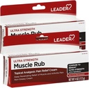 Líder Muscle Rub - Actuación rápida, Alivio de Penetrating Profundo para los músculos y las articulaciones, artritis menor y alivio de dolor de espalda, Fórmula no irritante Analgésico tópico, Camphor, Menthol &amp; Methyl Salic 2-Pack