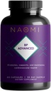 NAOMI BP Advanced, Potent Ingredients for Blood Flow and Circulation, Endothelial Function, Supports Cardiovascular and Arterial Health, 1000mg Olive Leaf Extract, 180mcg Vitamin K2 (pequeño, 60 Cuenta)