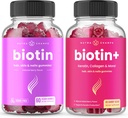 NutraChamps Complete Biotin Bundle para el cabello, piel y uñas. Biotin &amp; Biotin+