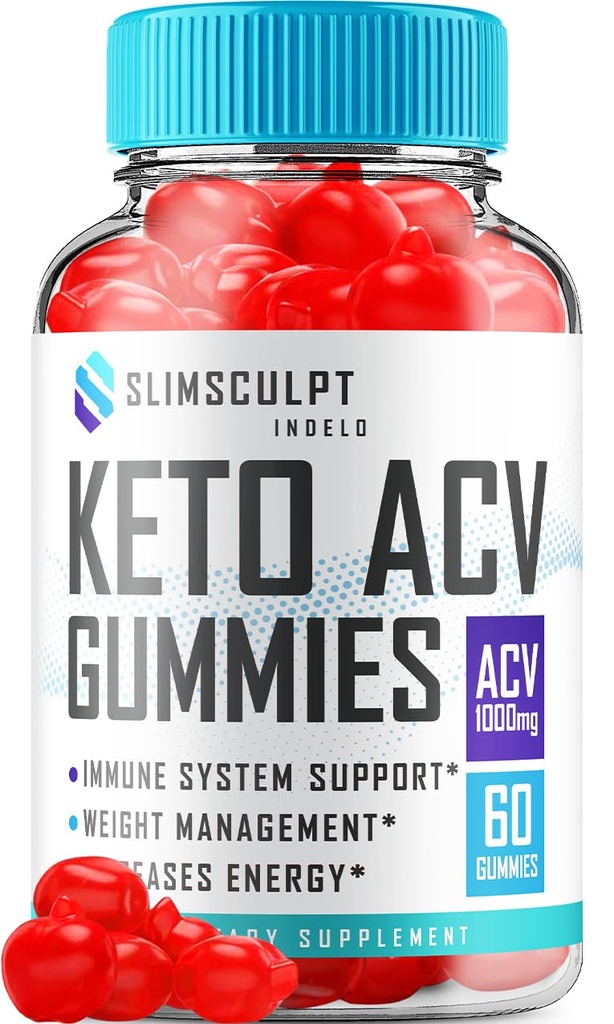 Slimsculpt Keto ACV Gummies - Advanced Formula Slim Sculpt Keto Plus ACV Gummies Apple Cider Vinegar Keto Slimsculpt ACV Gummies Suplemento dietético Comentarios Hombre Mujeres (60 Gummies)