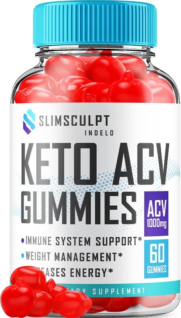 Slimsculpt Keto ACV Gummies - Advanced Formula Slim Sculpt Keto Plus ACV Gummies Apple Cider Vinegar Keto Slimsculpt ACV Gummies Suplemento dietético Comentarios Hombre Mujeres (60 Gummies)