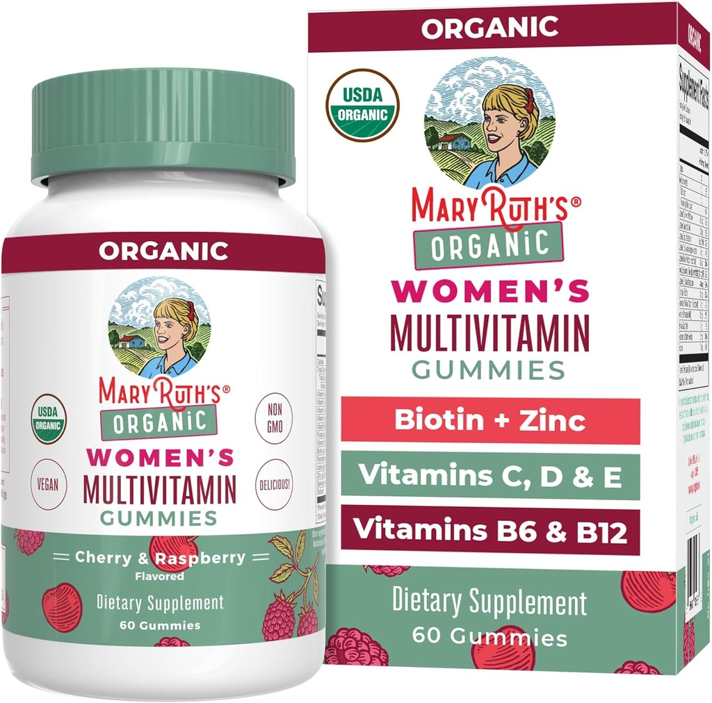 MaryRuth Orgánicas Multivitamina para Mujeres 14 Silencio Mujeres Multivitaminas Gummies for Immune Apoyo a la Salud de la Esquía Anterior Sugar Free ← Vegan Silencio No-GMO Silencio 60 Conde