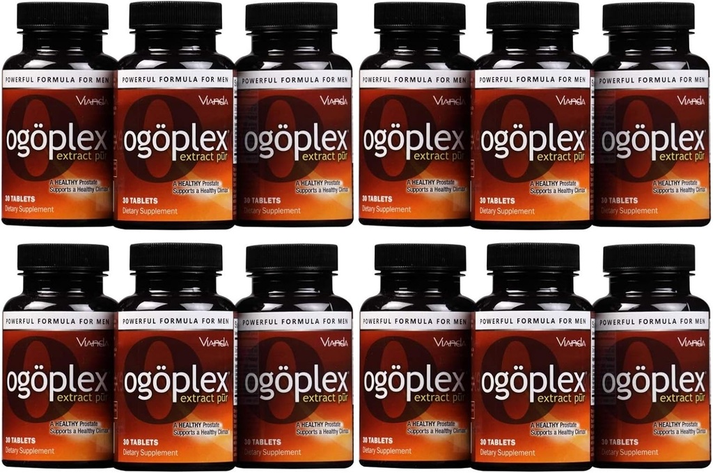 ogoplex® Ø Male Prostate Health and Urinary Support Suplemento con Graminex® Swedish Flower Pollen, Saw Palmetto, Phytosterols " Lycopene - 1 Month Supply (12 Pack)