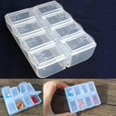 Clear Weekly Pill Case Pill Storage Box Transparent Travel Pill Organizer Food Grade PP Material Conveniente para Carry (1)