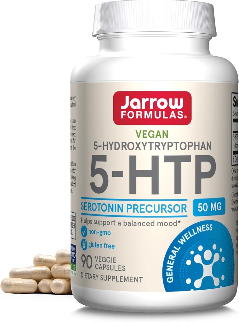 Jarrow Fórmulas® 5-HTP, 100 mg, Serotonin Precursor, 90 cápsulas vegetales, 90 días de suministro