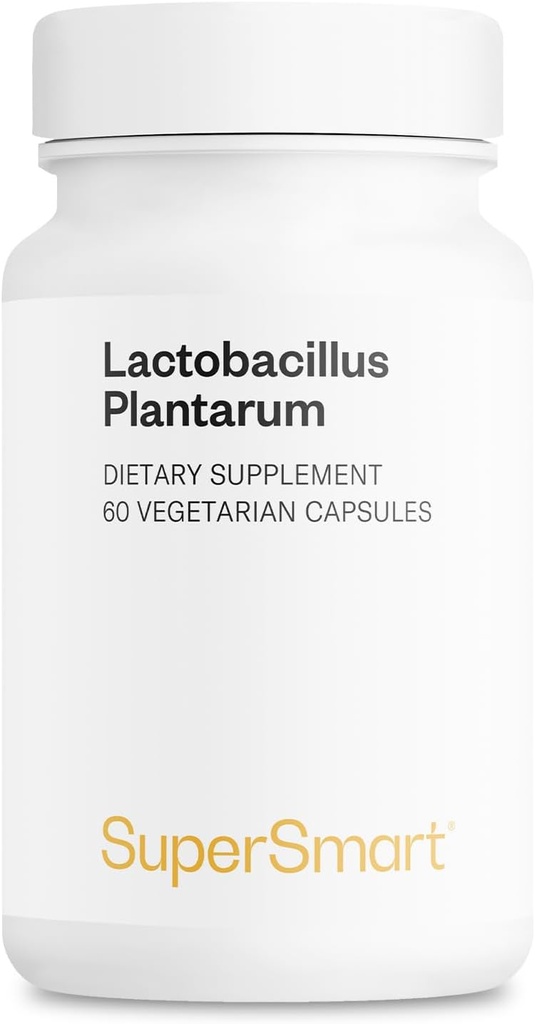 Supersmart - Lactobacillus Plantarum PostBiotic 20 Billion CFU por día (Immuno-LP20) - Heat-Treated Probiotic Supplement ← Non-GMO & Gluten Free - 60 Vegetarian Capsules