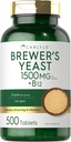 Carlyle Brewers Yeast Tablets with Vitamin B12 | 1500mg | 500 Count | Non-GMO & Vegetarian Supplement